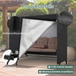 Hollywood Swing Cover, Garden Furniture, Winterproof, (Black) Ref: 4101